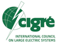 CIGRÉ logo with a globe and lightning bolt. Text reads: cigré International Council on Large Electric Systems..